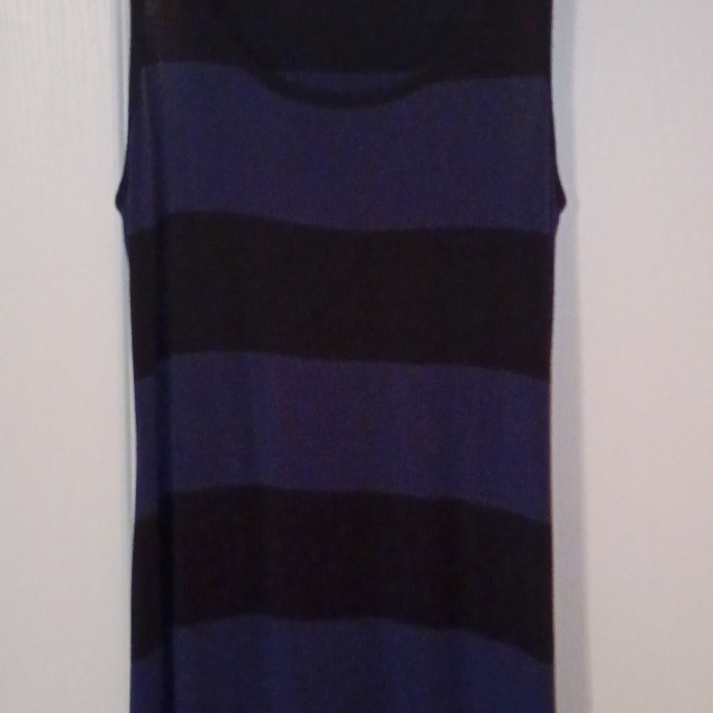Old Navy Black and Navy Striped Dress